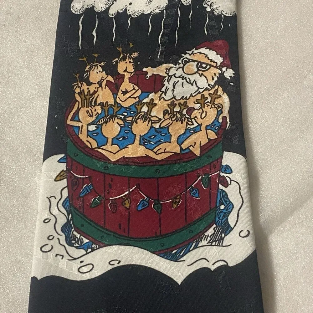 Vintage Christmas Ties Lot of 7 Snoopy Santa Hallmark Novelty Holiday Neckties